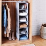 Amazon Basics Hanging Storage Unit 6 Compartments Grey Marl 30.48 D x 5.08 W x 30.48 H - Image 3