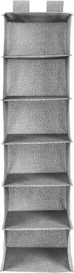 Amazon Basics Hanging Storage Unit 6 Compartments Grey Marl 30.48 D x 5.08 W x 30.48 H - Image 4