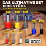 - Premium crimping pliers set incl. 1,800 wire end ferrules, professional pliers for electricians and craftsmen. - Image 4