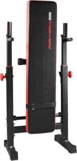 Train Hard® Folding Weight Bench with Cast Iron Weights, with Height-Adjustable Dumbbell Stand and Robust Barbell, Includes 34/48/60 kg Dumbbell Set - Image 4