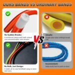 Resistance Bands Set, 5 Levels Fitness Bands with Door Anchor, Handles & Ankle Straps - For Strength Training, Muscle Building, Pilates & Legs Buttocks - Includes Bag for Home Gym, Indoor and Outdoor Use - Image 3