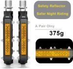 GEWAGE Bicycle Pedals with Reflective Strips, 3 Sealed Bearings, Non-Slip CNC Aluminium Bicycle Platform, 9/16 Inch Pedals for Road Bike, MTB, E-Bike - Image 3