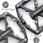 GEWAGE Bicycle Pedals with Reflective Strips, 3 Sealed Bearings, Non-Slip CNC Aluminium Bicycle Platform, 9/16 Inch Pedals for Road Bike, MTB, E-Bike - Image 4