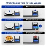 Digital Kitchen Scales 15 kg / 0.01 g, High Precision Two-Range Kitchen Scales with Adding Function, Tare Function, 7 Units of Measure, Kitchen Scales for Cooking and Bread Baking, Includes Batteries - Image 6
