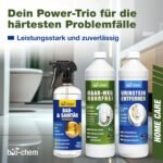 bio-chem Bathroom Cleaner Set 3-Piece - 1x Hair Way Drain Free, 1x Urine Stone Remover, 1x Sanitary Cleaner - Effective Drain Cleaner, Toilet Cleaner & Limescale Remover for Bathroom, Shower, Toilet, - Image 3