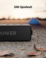Anker SoundCore 2 Bluetooth Speaker, Enormous with Dual Bass Drivers, 24 Hour Battery, Improved IPX7 Water Protection, Wireless, for iPhone, Galaxy, etc. (Black) - Image 5