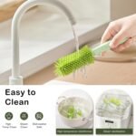 Baby Bottle Brushes for Cleaning Baby Bottle Cleaner, Brush, Travel Steriliser for Baby Travel Essentials with Silicone Bottle/Nipple/Straw Brush (Green) - Image 4