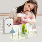 Baby Bottle Brushes for Cleaning Baby Bottle Cleaner, Brush, Travel Steriliser for Baby Travel Essentials with Silicone Bottle/Nipple/Straw Brush (Green) - Image 6