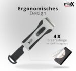miaX Professional Ceramic Hob Scraper – Your Reliable Scraper For Kitchen and Household – Sturdy Hob Scraper With Soft-Touch Handle – Replacement Blades Integrated Into The Glass Scraper - Image 5