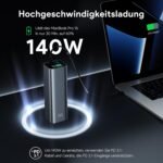 Minthouz Laptop Power Bank, 27000 mAh PD3.1 140 W with Intelligent Digital Display, Three Port Fast Charger with Dual USB-C/USB-A for iPhone 17/16/15/14/13, MacBook, iPad, Samsung - Image 3