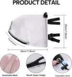 Gesichtsschutz für Hunde - Tragbares Hundekopf-Sicherheitsnetz mit Maulreißverschluss - Atmungsaktives Schutznetz für Tierbedarf Kopf bei Kletterabenteuern Jagd Teckel - Image 6