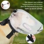Gesichtsschutz für Hunde - Tragbares Hundekopf-Sicherheitsnetz mit Maulreißverschluss - Atmungsaktives Schutznetz für Tierbedarf Kopf bei Kletterabenteuern Jagd Teckel - Image 7