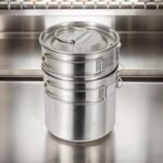 Camping-Kochgeschirr – Edelstahl-Camping- -Set mit leichtem Design, tragbares für Kochausrüstung, Rucksackreisen, Angeln, Wandern oder Picknickausflüge, Reiseabenteuer, 12,7 cm - Image 4