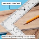 Stainless Steel L Shaped Woodworking Ruler - Double Sided Precision Scale - Image 3