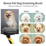 Hundehaarbürste Gegen Haaren - Tierpflege Kamm Für Katzen - Langhaar Katzenbürste Mit Entriegelungstaste,Für Wohnung Badezimmer Haushalt Salon Reise Dusche Wellness - Image 6