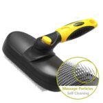 Hundehaarbürste Gegen Haaren - Tierpflege Kamm Für Katzen - Langhaar Katzenbürste Mit Entriegelungstaste,Für Wohnung Badezimmer Haushalt Salon Reise Dusche Wellness - Image 8