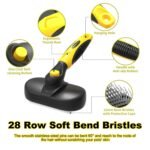 Hundehaarbürste Gegen Haaren - Tierpflege Kamm Für Katzen - Langhaar Katzenbürste Mit Entriegelungstaste,Für Wohnung Badezimmer Haushalt Salon Reise Dusche Wellness - Image 9