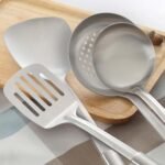 Pleafind Cooking Utensils, 4-Piece Cooking Utensils Set, 304 Stainless Steel Cooking Spoon Set with Soup Ladle, Slotted Spoon, Slotted Turner, Solid Wok Spatula, Kitchen Utensil Set - Image 5