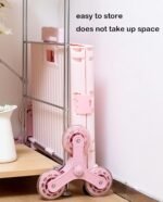 Foldable Shopping Cart with Lid - Lightweight 8 Wheel Utility Food Cart - Portable and Compact Food Storage Solution - Image 3