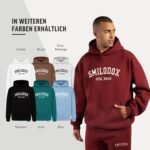 SMILODOX Kayson Men's Oversize Hoodie with Front Print, Large Hooded Sweatshirt, Kangaroo Pocket, Soft Fabric, Warm Jumper, Ideal for Street Style, Everyday and Leisure - Image 5