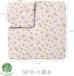 Waldin Baby Children's Bedding Set, 100% Bamboo, without Cover, Hypoallergenic, Duvet and Pillows, Candycute/Pink, 75 x 75 cm + 30 x 40 cm - Image 3