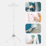 Clothes Steamer Stand, Foldable Handheld Garment Steamer Rack, Fabric Care Tool with Ironing Glove, Versatile for Suits Dresses Jackets Pants Gowns and T-Shirts, 62.99 x 16.93 Inches - Image 6