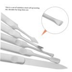 VALICLUD 5 Stück Teiliges Nagelpflege set aus Edelstahl mit Nagelfeile Flachem und Spitzem Hornhautentferner Abgestorbener Haut Gabel Ohrreiniger Professionelles Maniküre set für Anfänger - Image 10