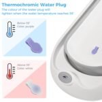 Foldable Baby Bathtub, 81 x 48 x 24 cm, Baby Bathtub, Foldable with Bathtub, Support Cushion, Seat Mat, Bath Tub, Shower Tray for Newborns, Toddlers (Grey) - Image 7