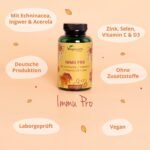 Immune System Complex Vegavero | With Echinacea, Vitamin C, Vitamin D3, Selenium, Ginger and Zinc | 120 Capsules | Strengthen Defences* | Vegan - Image 3