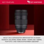 Samyang AF 35-150 mm F2-2.8 for L-Mount Lens - All-Round Zoom Lens with Parfocal, Cinematic Video AF and Dolly Shot Zoom, Custom Switch, Ideal for Travel, Portraits, Compatible with Sigma, Panasonic - Image 3