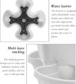 Vertical Garden Planter, Stackable Flower Pots, 4-Tier Plant Stand, Removable Trays and Wheels, Gardening Supplies for Vegetables, Strawberries, 33x8cm Gray White Green - Image 7