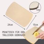 Wooden Breakfast Board Made of Solid Maple Wood - 24 x 15 x 1 cm Wooden Board Antibacterial & Hygienic - Bread Board, Breakfast Board, Chopping Board - Image 4