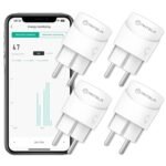 ANTELA 4 x Smart Mini Power Socket WiFi 10A with Energy Monitor 2500W Compatible with Alexa and Google Home, App Tuya/Smart Life, Timer - Image 2