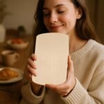 Wooden Breakfast Board Made of Solid Maple Wood - 24 x 15 x 1 cm Wooden Board Antibacterial & Hygienic - Bread Board, Breakfast Board, Chopping Board - Image 3