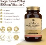 SOLGAR Ester-C Plus (500 mg) | Vitamin C Complex with Patented Ester-C, Bioflavonoids, Acerola, Rosehip and Rutin | 250 Vegan Tablets - Image 3