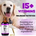 15-in-1 Multivitamin Drops for Dogs, Vitamins and Supplements for Dogs, Natural Multivitamins and Minerals - Glucosamine, MSM Hip and Joints, Immune System - Image 4