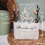 Nappy Bag, Made in Germany, Handmade Nappy Cake + Wooden Cake Topper, Baby Gift and Gift for Birth - Image 3