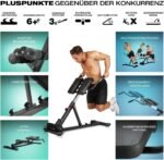 Sportstech Gesund&Fit in 2020 6-in-1 Back Trainer & Abdominal Trainer incl. Dip Bar For Home, Ergonomic Height-Adjustable Lock & Easy Folding System, Foldable Hyperextension Home Trainer BRT150 - Image 5