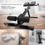 Sportstech Gesund&Fit in 2020 6-in-1 Back Trainer & Abdominal Trainer incl. Dip Bar For Home, Ergonomic Height-Adjustable Lock & Easy Folding System, Foldable Hyperextension Home Trainer BRT150 - Image 4