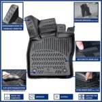 ELMASLINE 3D Rubber Mats & Boot Liner for Vauxhall Insignia Sport Tourer 2008-2016 Estate Floor Mats Boot Mat Accessories - Image 5