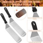 Grill Accessory Set with Flat Top, 30-Piece Barbecue Tool Set for Blackstone and Camping Chef with Scraper, Spatula, Tongs, Egg Ring, for Outdoor Camping, Party, Teppanyaki and Gas Grill - Image 5