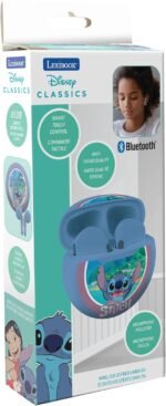 Lexibook, Disney Stitch HPBT05D Wireless Stereo Headphones, High Sound Quality, Built-in Microphone, Touch Controls, Charging Case, Volume Limited to 85dB (Blue) - Image 6