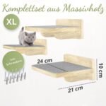 WOOWOOD Climbing Wall Cats - Cat Stairs Set of 3 - Cat Stairs Wall - Climbing Wall Set - Cat Ladder - Cat Wall Climbing - Catwalk Cat - Wall Climbing | XL - Image 4