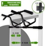 Pull-up bar for door frames for hanging without screws, pull up bar with non-slip handles, professional incl. resistance band - Image 7