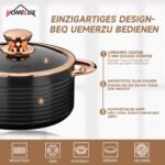 HOMELUX 10-Piece Induction Pots Set, Cast Aluminium Cooking Pot Set, Ceramic Non-Stick Coating Pan Set, Pots Set with Lid, Induction Pot Set for Induction All Cookers - Image 5