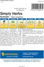 Kiepenkerl Profi-Line Rosemary Seeds, Simply Herbs, 3243 - Herb Seeds for a Very Odour- and Taste-Intensive Spice Herb with a Content for 10 Plants - Seeds - Image 3
