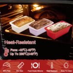 Set of 4 silicone baking moulds, small bread baking moulds, 20 x 9.5 x 5.5 cm, cake mould, rectangular loaf mould, cake mould, toast bread, airfryer silicone moulds, bread moulds for baking, accessory set - Image 5