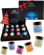 Hallingers Bath Salt Mix Women Wellness Programm – Xmas Set/Mix 420g | 12x Mini Glass in Box - Image 2