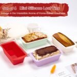 Set of 4 silicone baking moulds, small bread baking moulds, 20 x 9.5 x 5.5 cm, cake mould, rectangular loaf mould, cake mould, toast bread, airfryer silicone moulds, bread moulds for baking, accessory set - Image 3