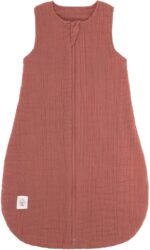 Lässig Baby Summer Sleeping Bag, Sleeveless, Muslin, GOTS Certified Cotton, Unisex Muslin Sleeping Bag, Rosewood, Size 50/56, 0 - 2 Months - Image 2